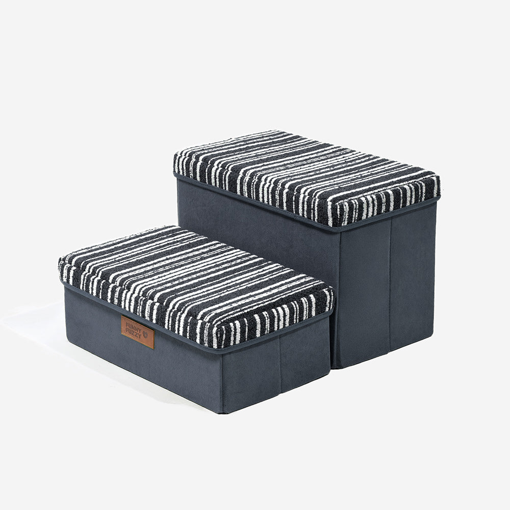 Foldable Dog Stairs with Storage and Condo Dog Steps - Funnyfuzzy SnugNest