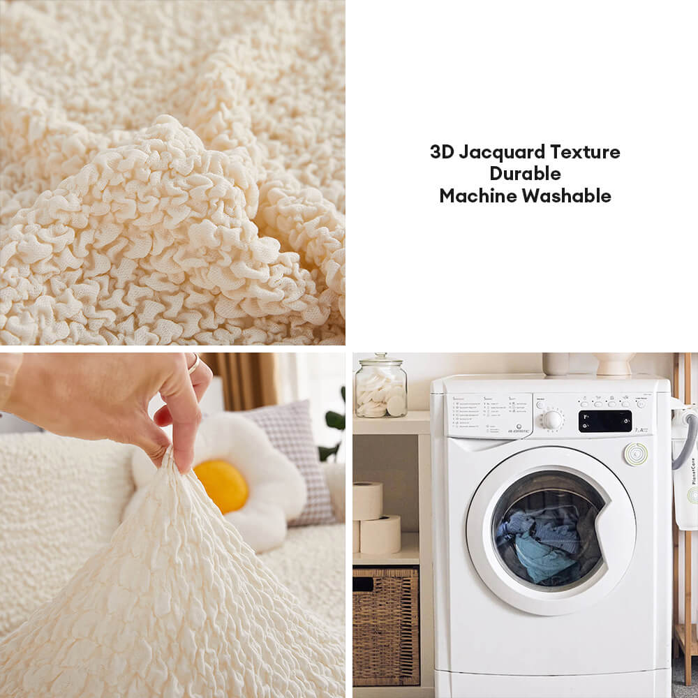 All-Season Cloud Bubble Textured Stretch Full-Cover Sofa Cover