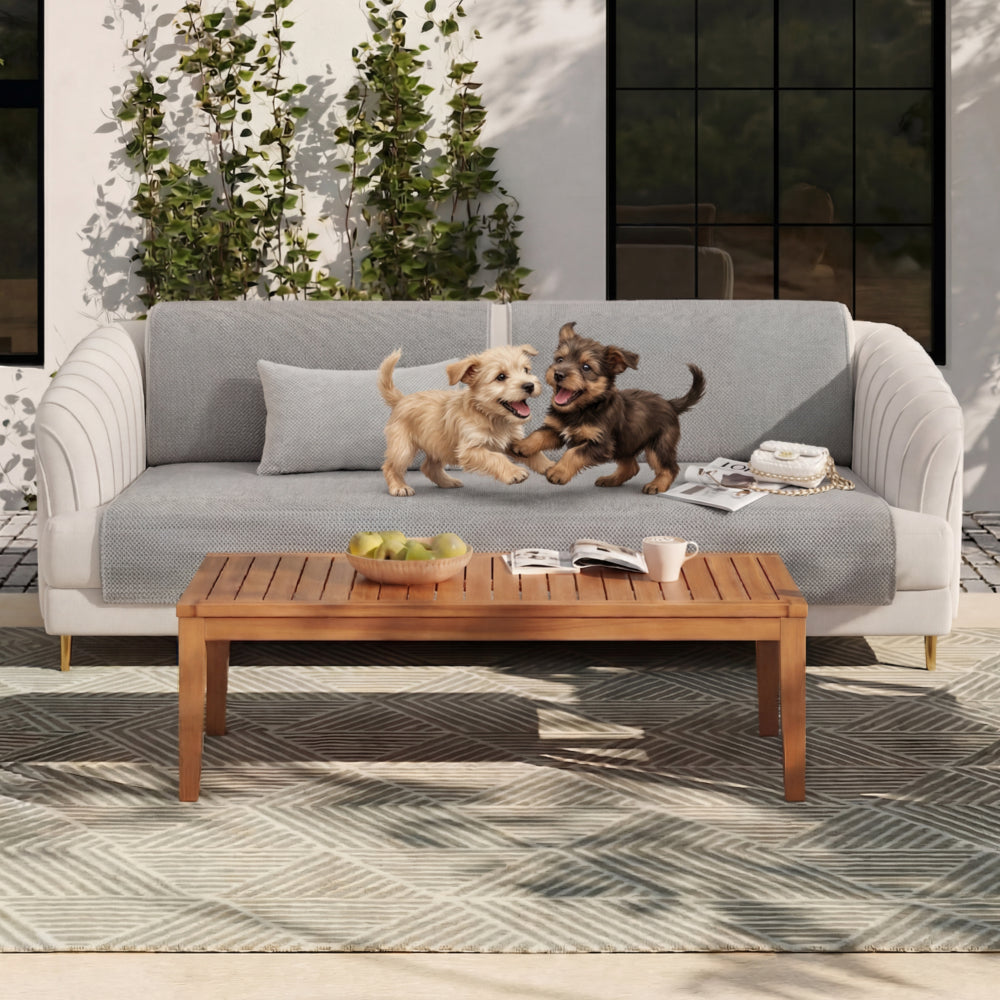 Simple Solid Colour Plush Furniture Protector Sofa Cover