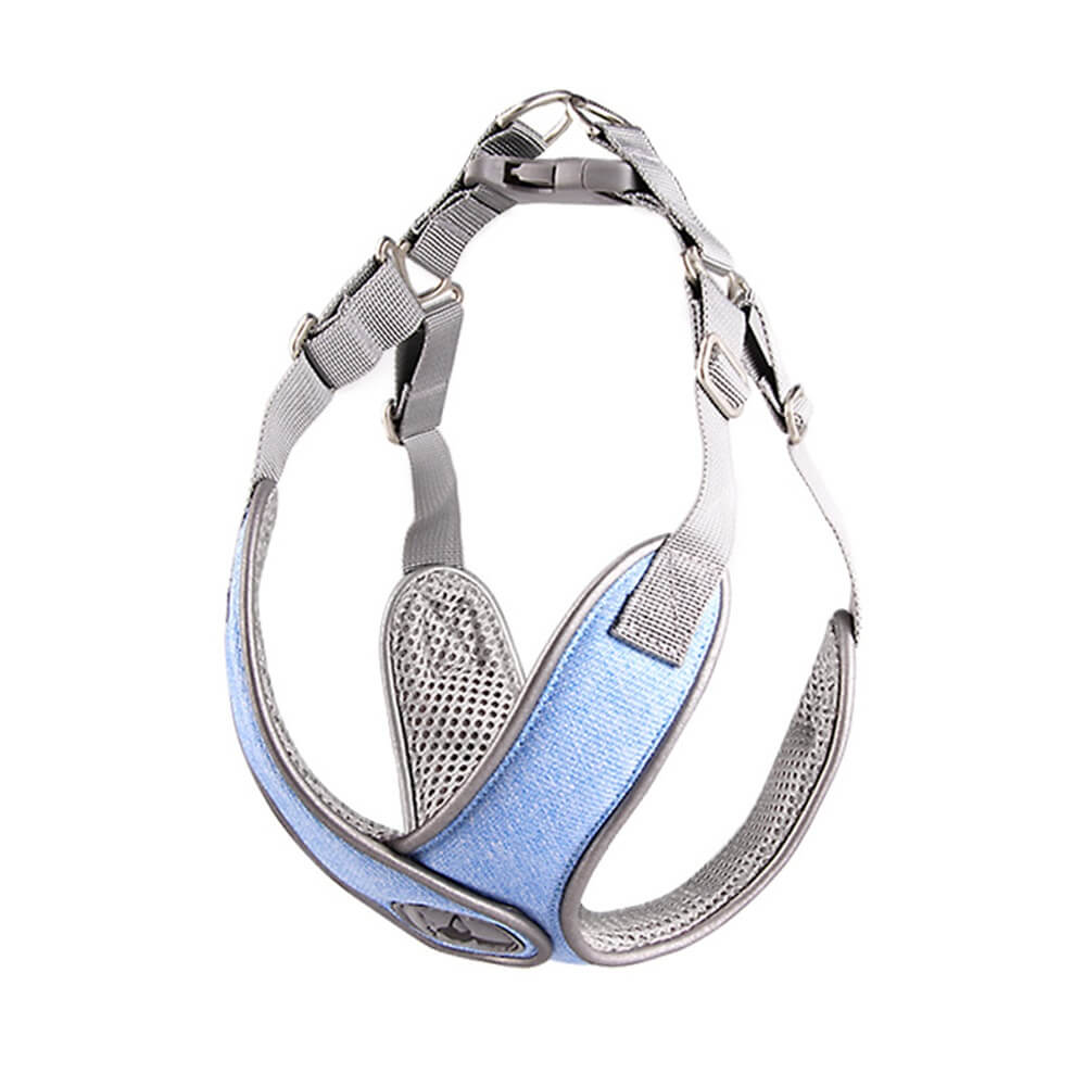 Breathable Reflective Vest Style Dog Lead and Chest Harness
