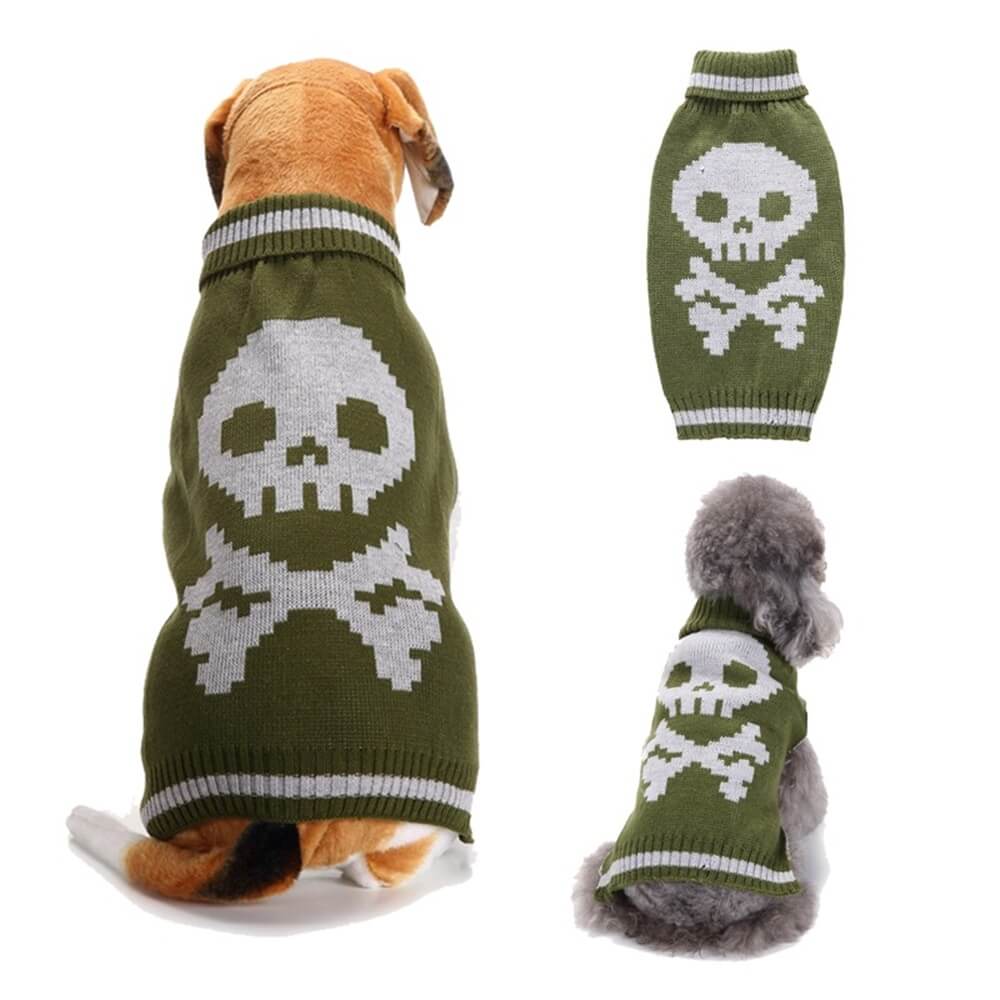 Halloween Pet Sweater | Warm & Cosy Halloween Pattern Dog Clothing