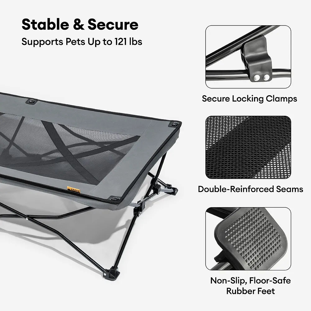 Foldable Elevated Dog Bed With Waterproof Mat-Urban Roaming