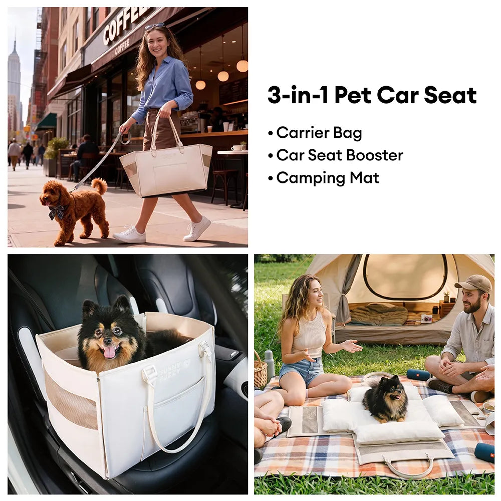 ISOFIX Dog Car Seat With Safety Belt -Urban Roaming