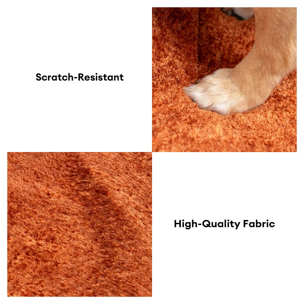 2-in-1 Foam Dog Stairs & Pet Mat with Plush Velvet Cover