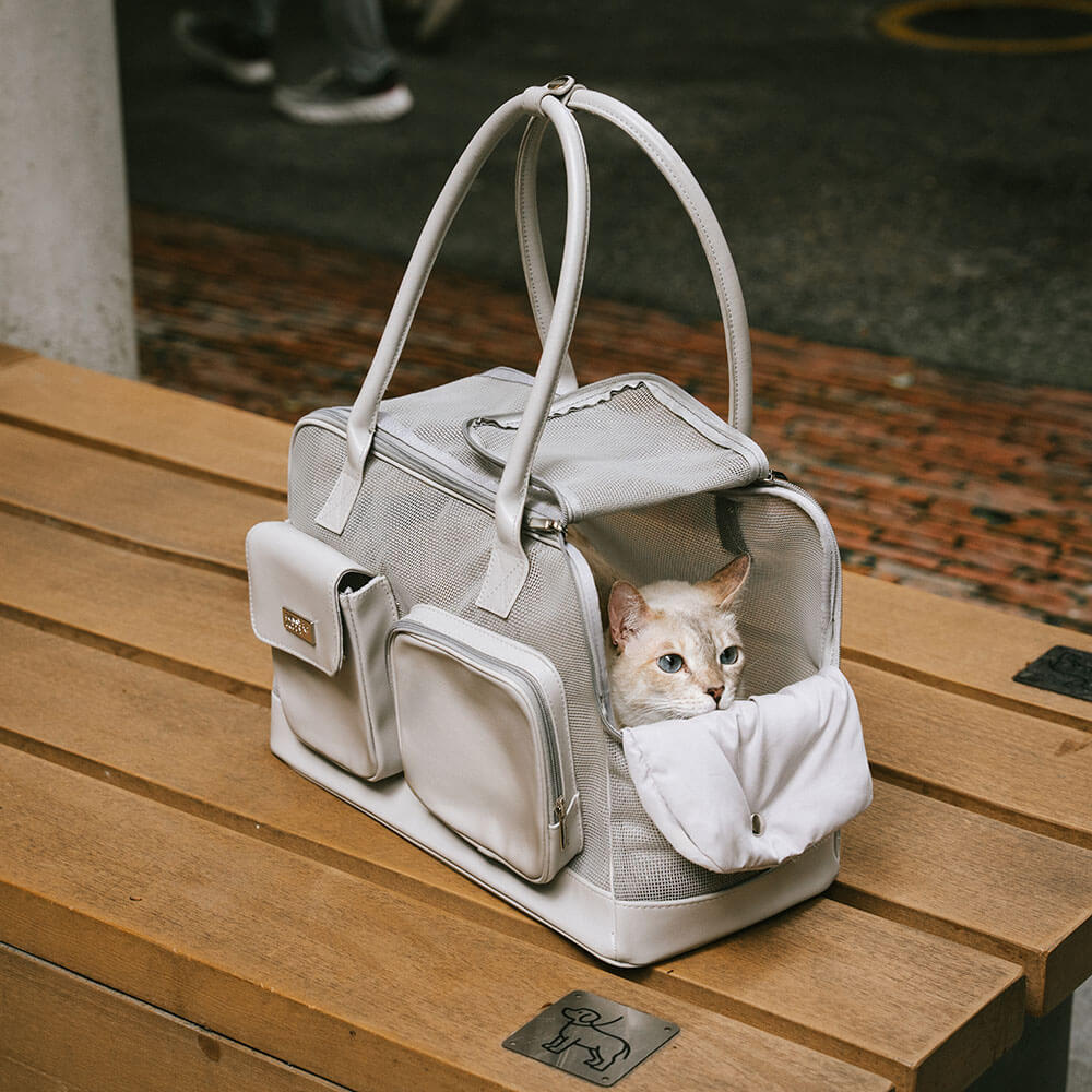 Lightweight Breathable Mesh Safe Pet Carrier - Urban Ease