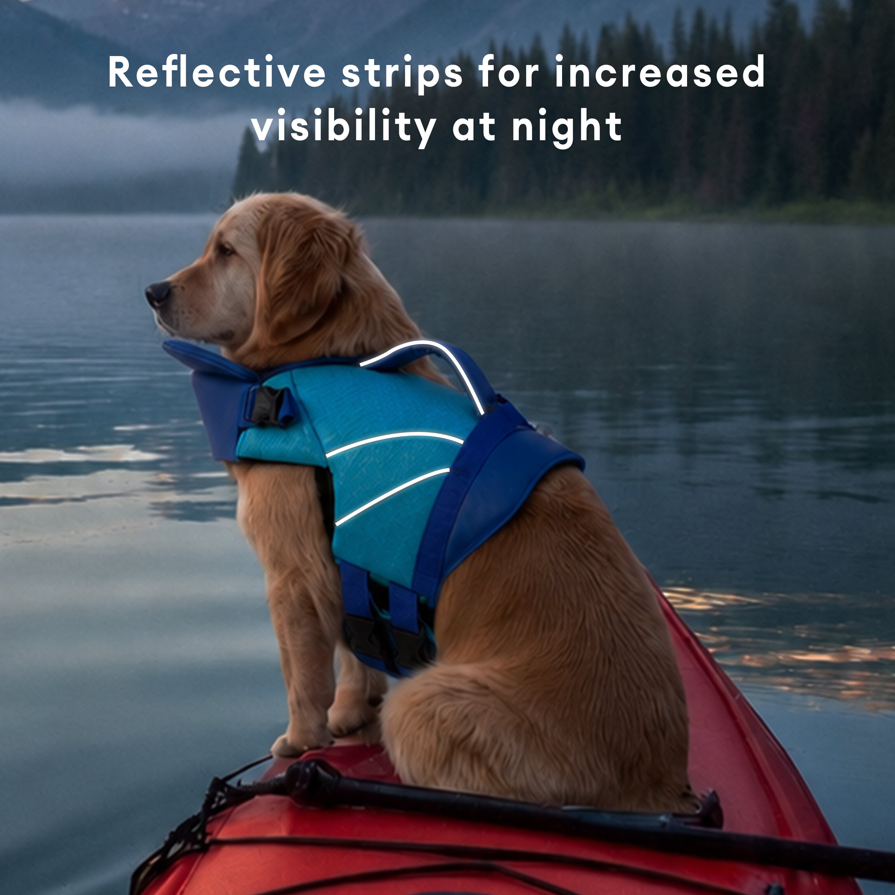Dog Life Jacket with Detachable Chin Support