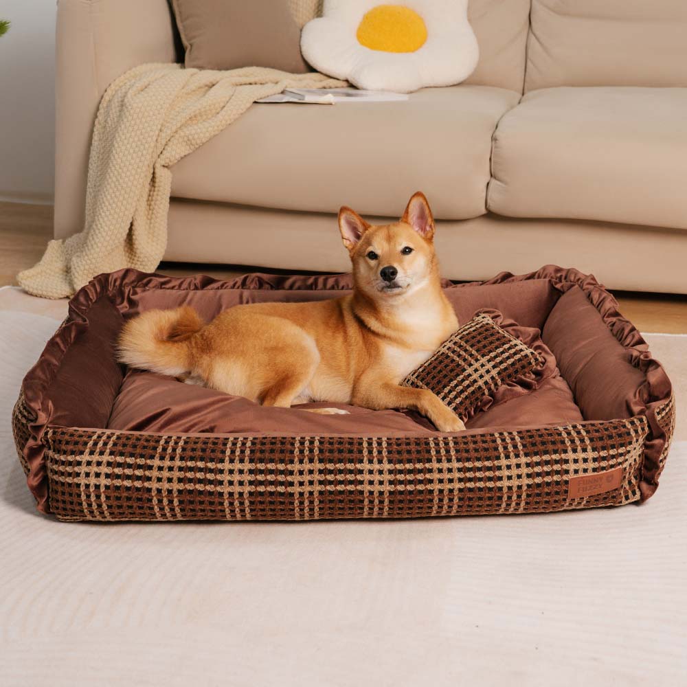 Classic Luxury Washable Cosy Bolster Dog Bed- Bliss Napper