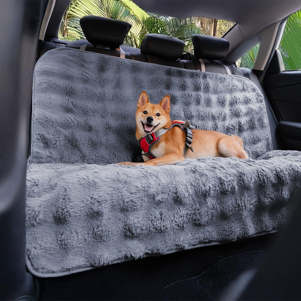 Fluffy Cosy Calming Pet Blanket Car Seat Protector Cover - Sure step