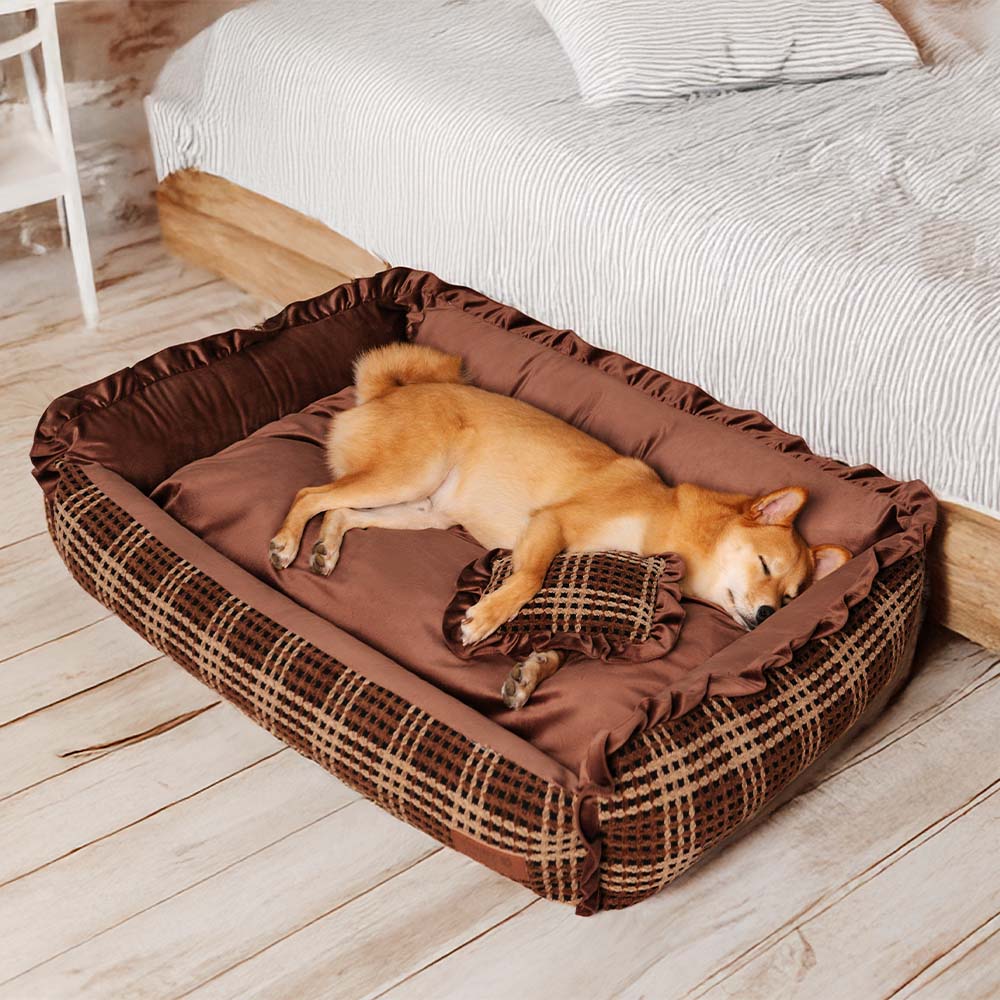 Classic Luxury Washable Cosy Bolster Dog Bed- Bliss Napper
