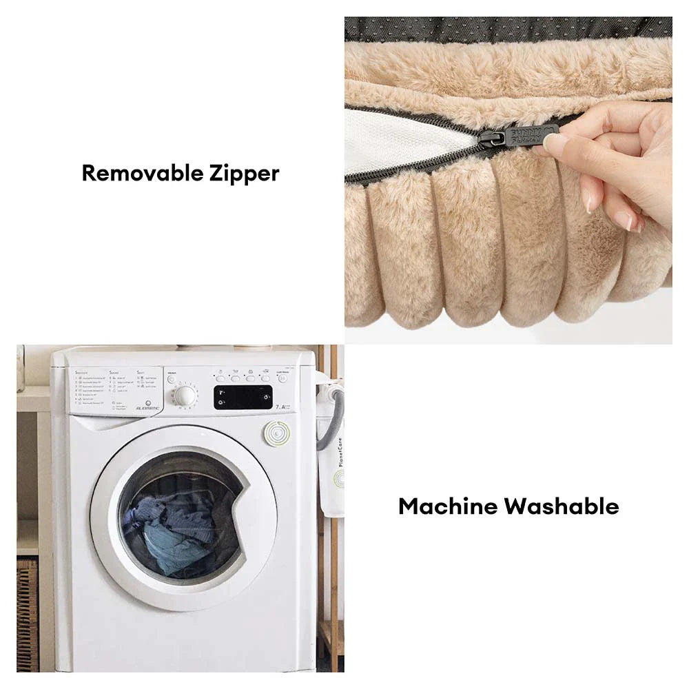 Plush Warmth Removable Orthopaedic Wedge Bolster Dog Sofa Bed - CosySlope