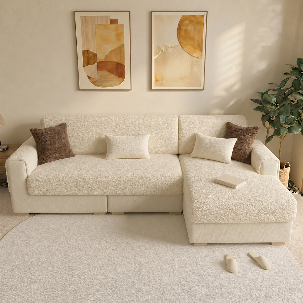 All-Season Breathable Chenille Scratch-Resistant Sofa Protection Corner Couch Cover