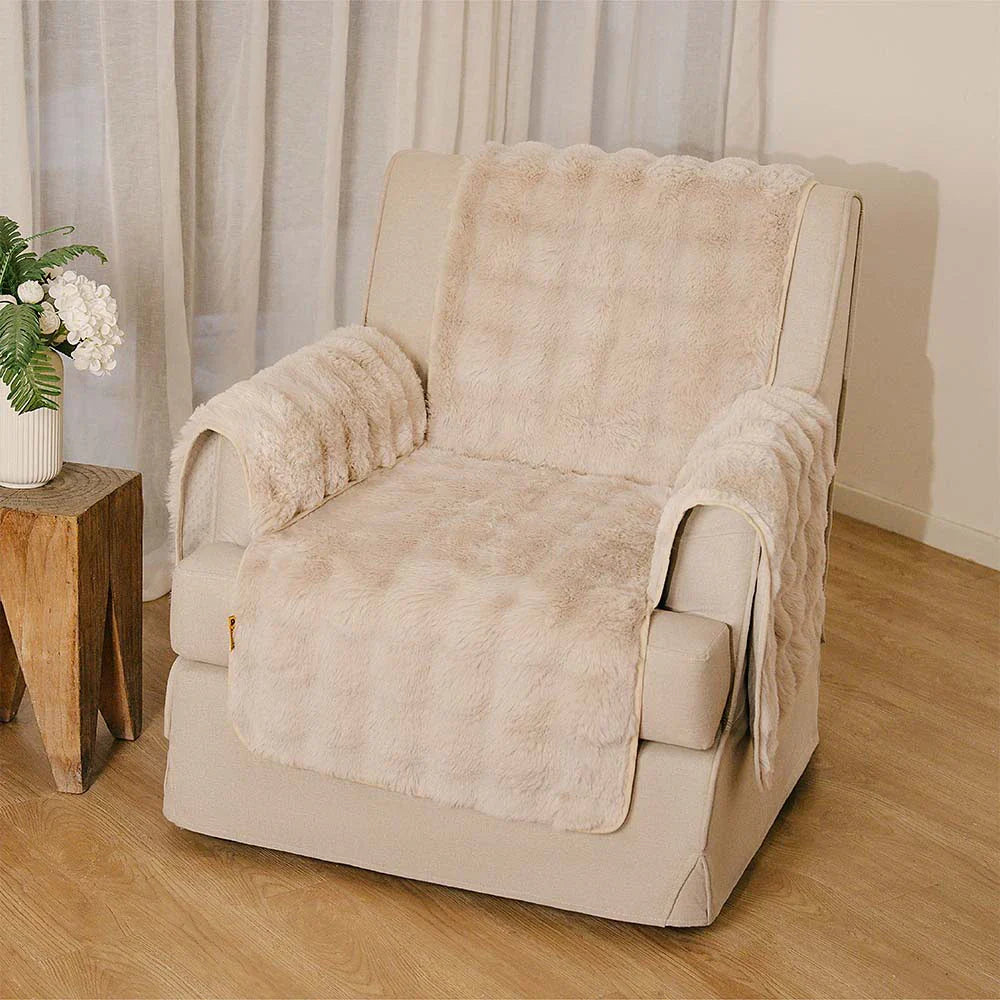 Water-resistant Fluffy Soft Couch Cover & Office Chair Protector