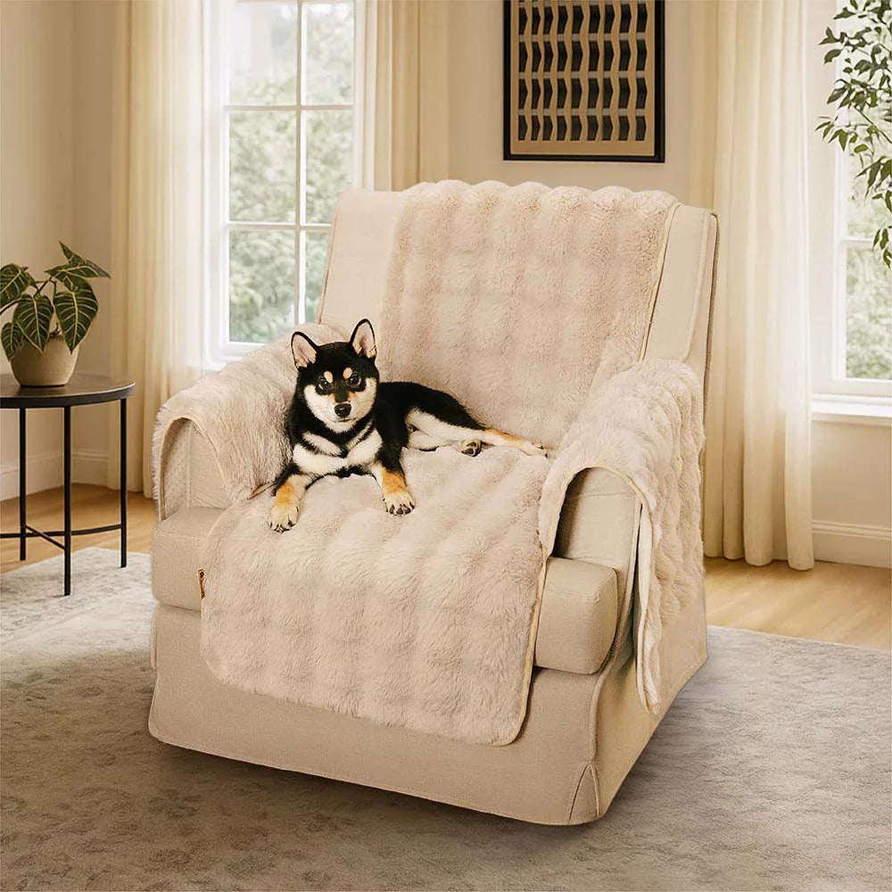 Water-resistant Fluffy Soft Furniture Protector Corner Couch Cover-EverDry