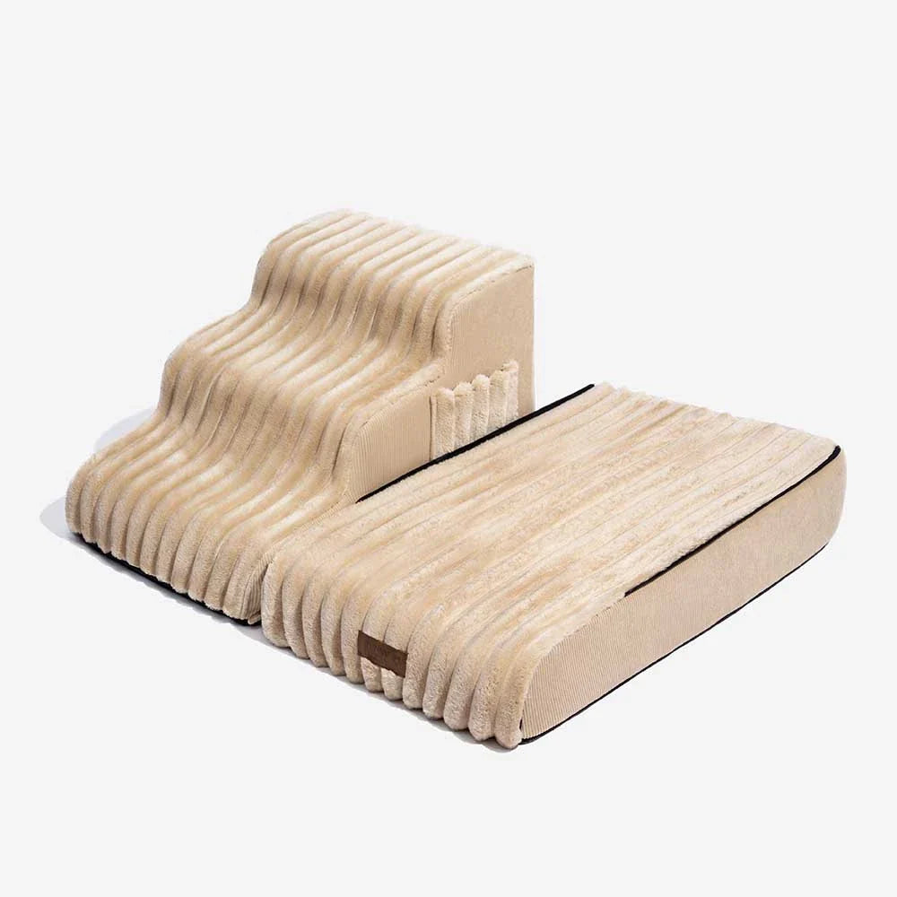 2 in 1 Fluffy Plush Sponge Detachable Pet Step&Bed - CreamyRamp
