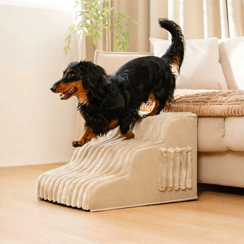 2 in 1 Fluffy Plush Sponge Detachable Pet Step&Bed - CreamyRamp