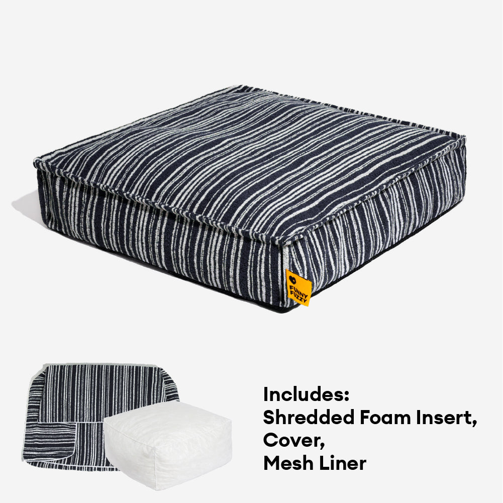 Sustainable Storage Pouf Ottoman & Dog Bed - Funnyfuzzy SnugNest