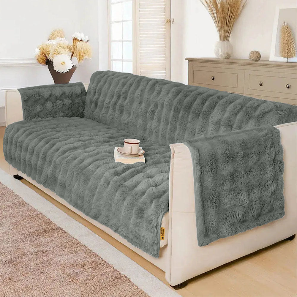 Water-resistant Fluffy Soft Furniture Protector Corner Couch Cover-EverDry