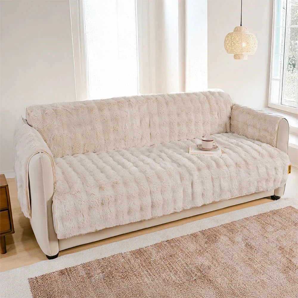 Water-resistant Fluffy Soft Couch Cover & Office Chair Protector