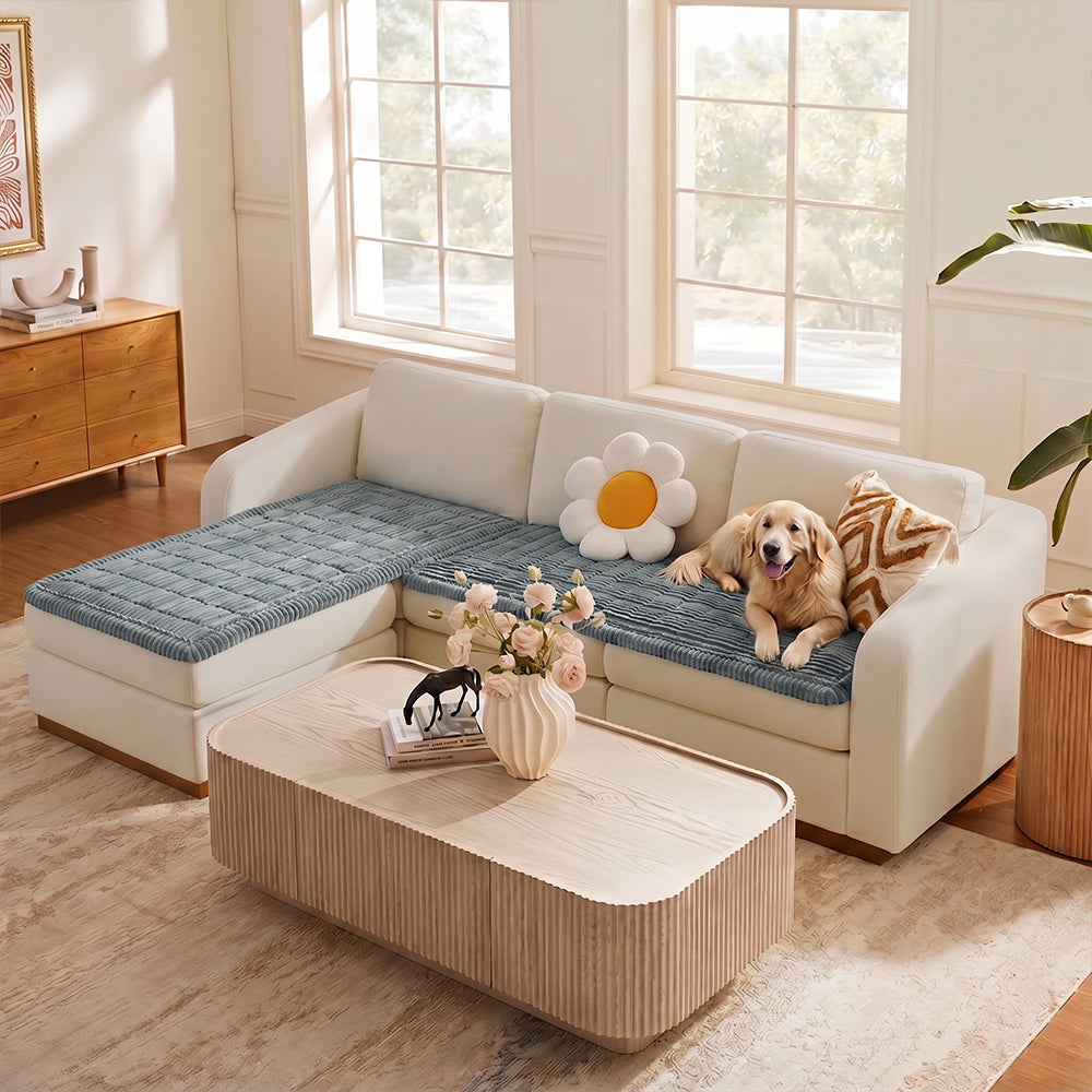 Lazy Soft Flannel Breathable Pet Mat Non-slip Corner Couch Cover