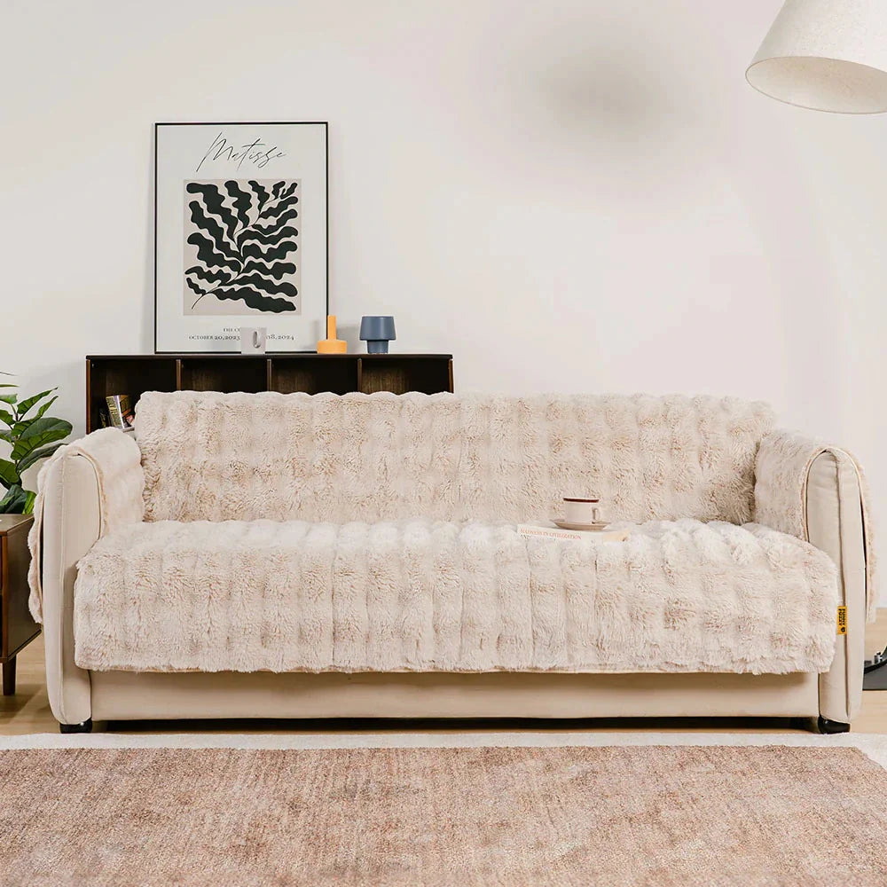 Water-resistant Fluffy Soft Furniture Protector Corner Couch Cover-EverDry