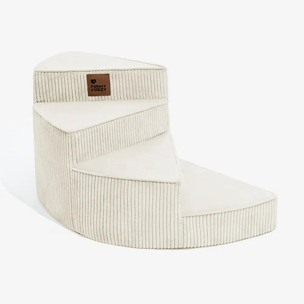 Cosy Corduroy Joint-Friendly Removable Spiral Pet Steps - CreamyStep