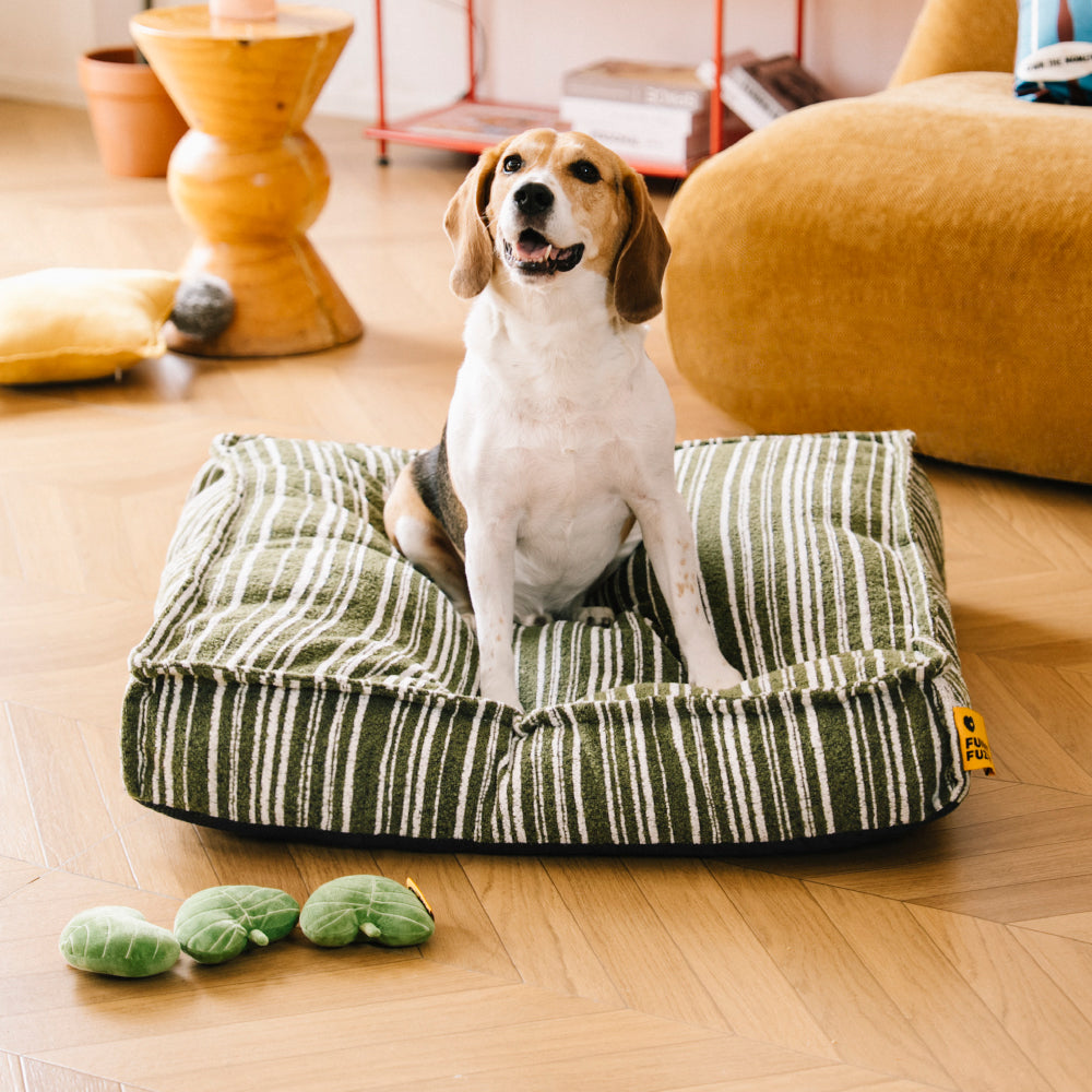 Sustainable Storage Pouf Ottoman & Dog Bed Cover - Funnyfuzzy SnugNest