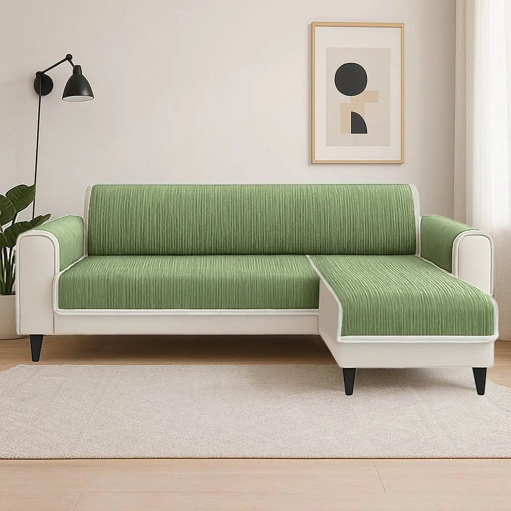 All-Season Anti-Slip Striped Pet Rug Furniture Protector with Armrest Outdoor Garden Sofa Cover