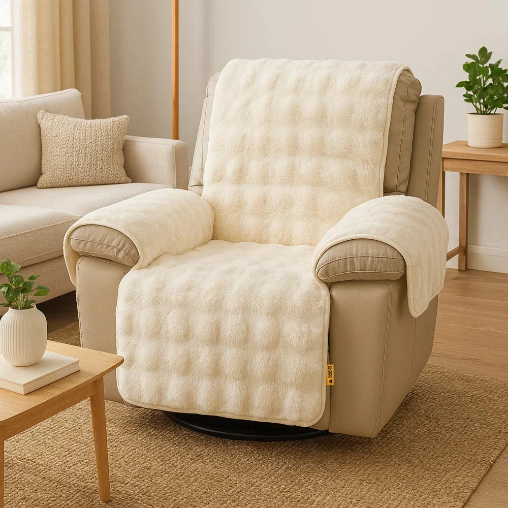 Water-resistant Fluffy Soft Couch Cover & Office Chair Protector