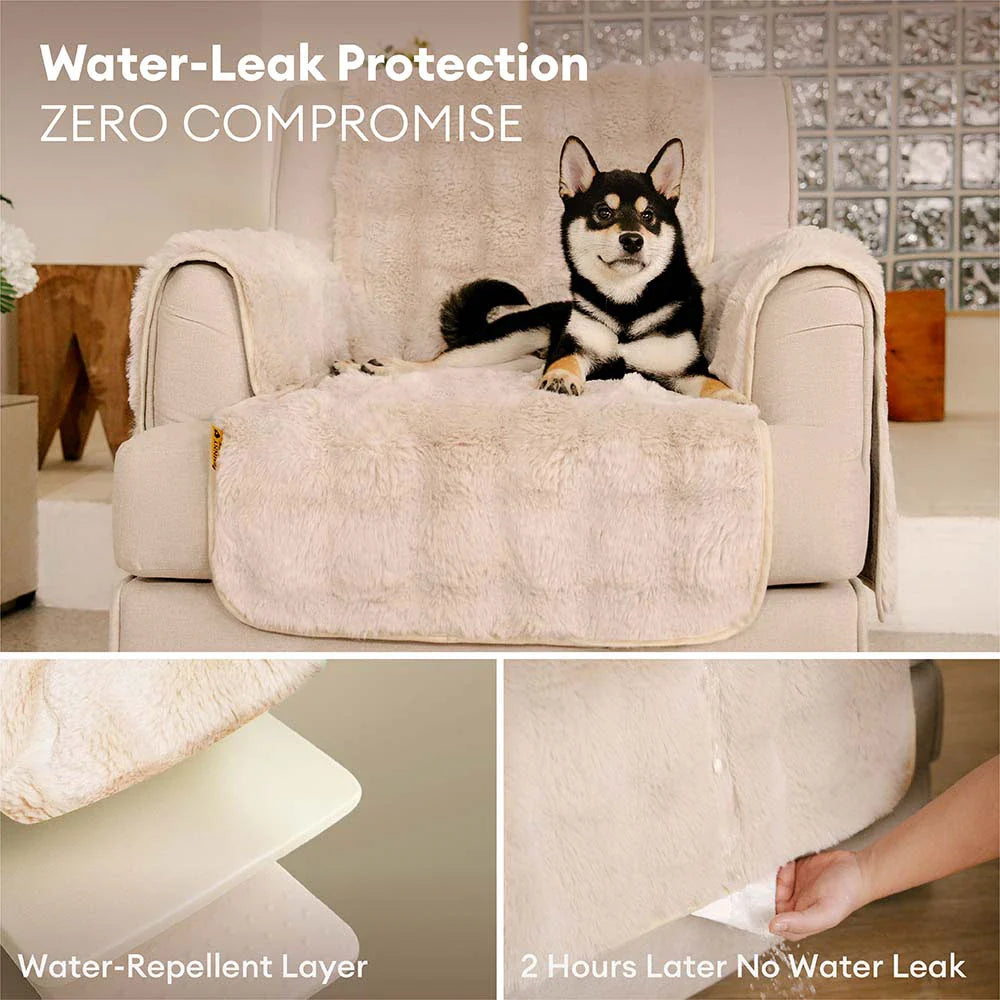 Water-resistant Fluffy Soft Couch Cover & Office Chair Protector
