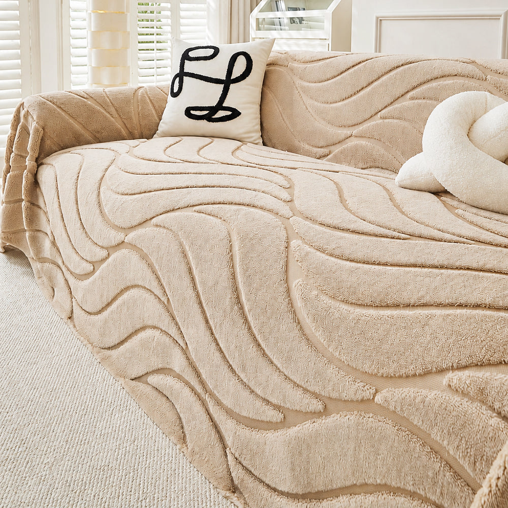 Pet-Friendly Soft Plush Textured Sofa Throw Sofa Cover