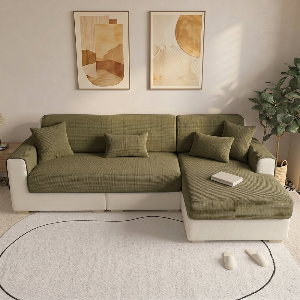 One-Piece Chenille Scratch-Resistant Durable Water-Repellent Stretch Non-Slip Corner Couch Cover
