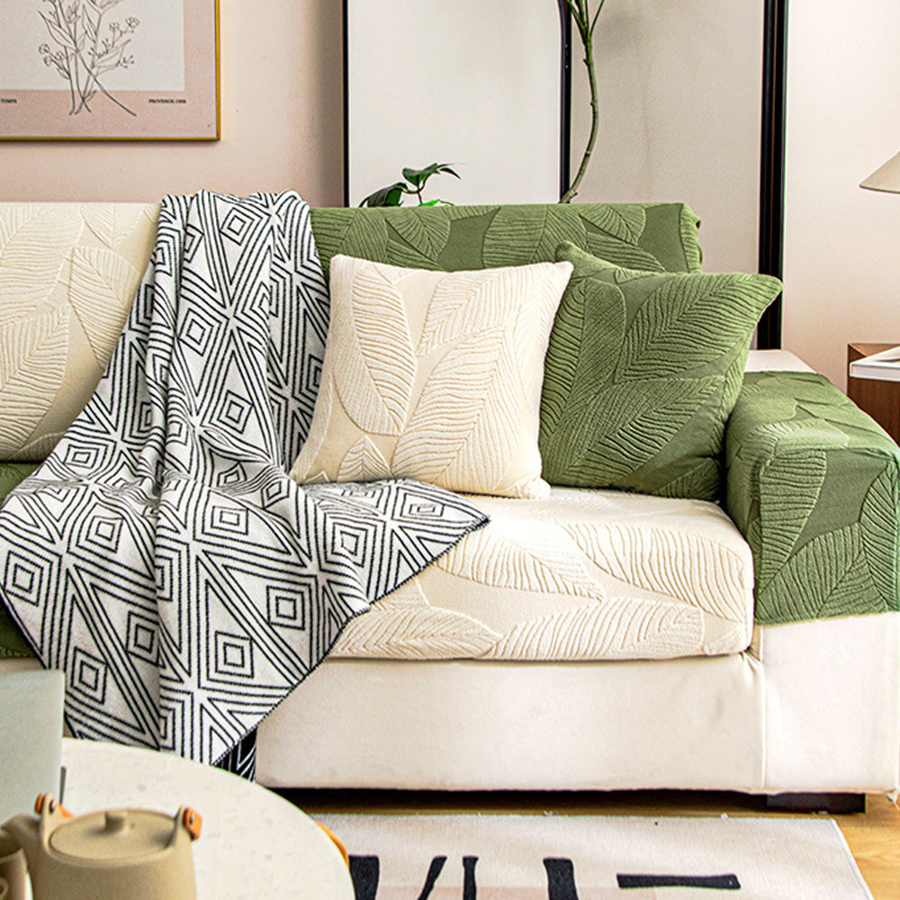 Jacquard Water-Repellent Anti-Scratch Stretch Outdoor Garden Sofa Cover