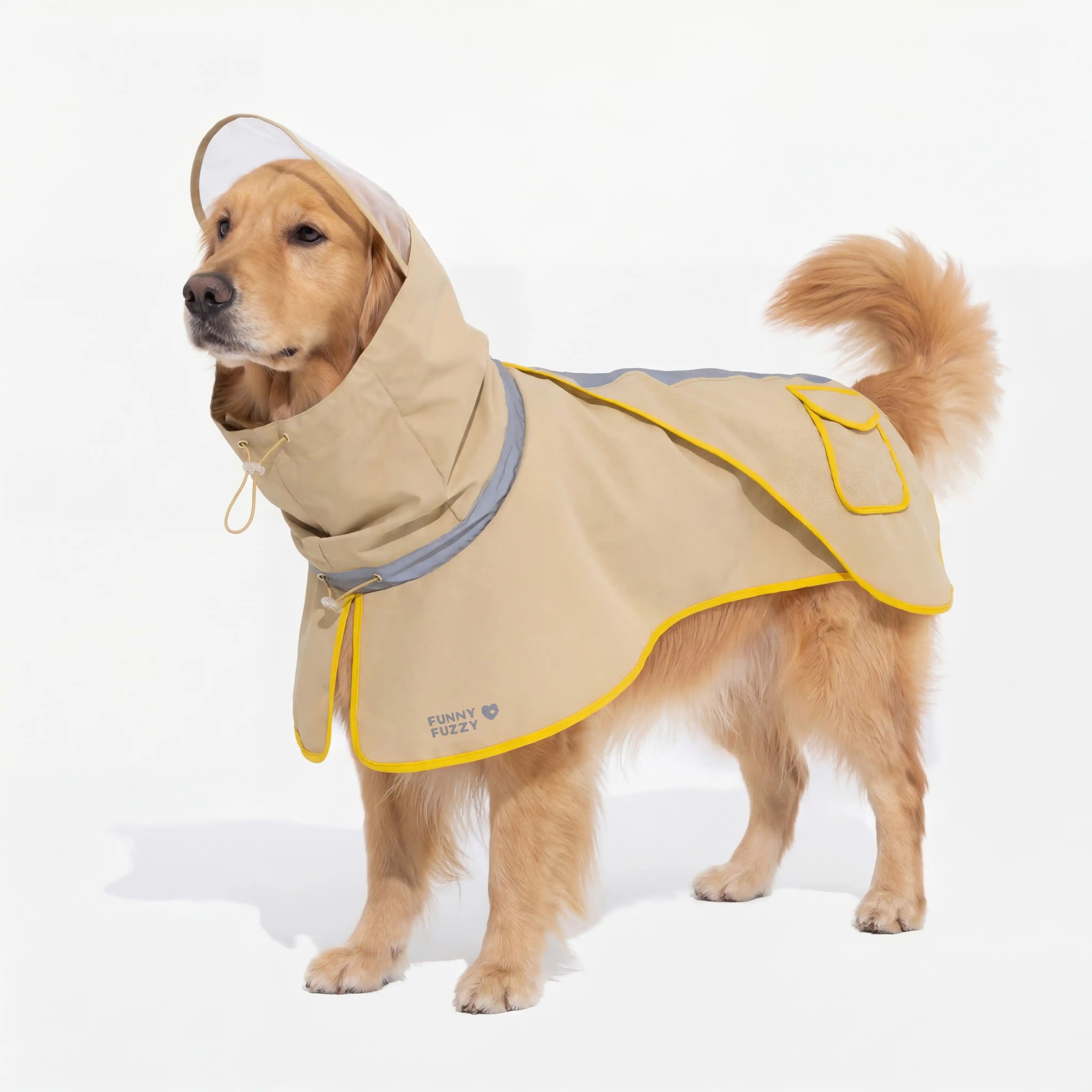 Adjustable Reflective Waterproof with Pocket Dog Raincoat Human Matching -Stay Dry
