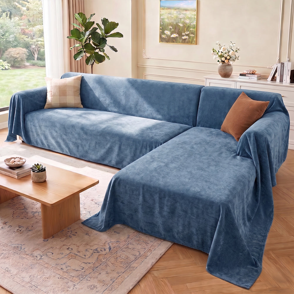 Soft and Waterproof Scratch-Resistant Non-Linting Throw Corner Couch Cover