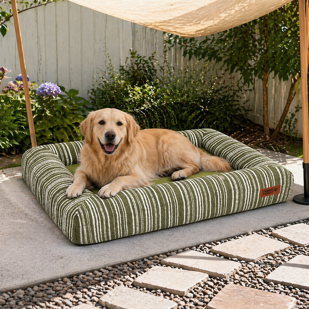 Orthopedic All-season Memory Foam Bolster Boucle Dog Bed - Funnyfuzzy SnugNest