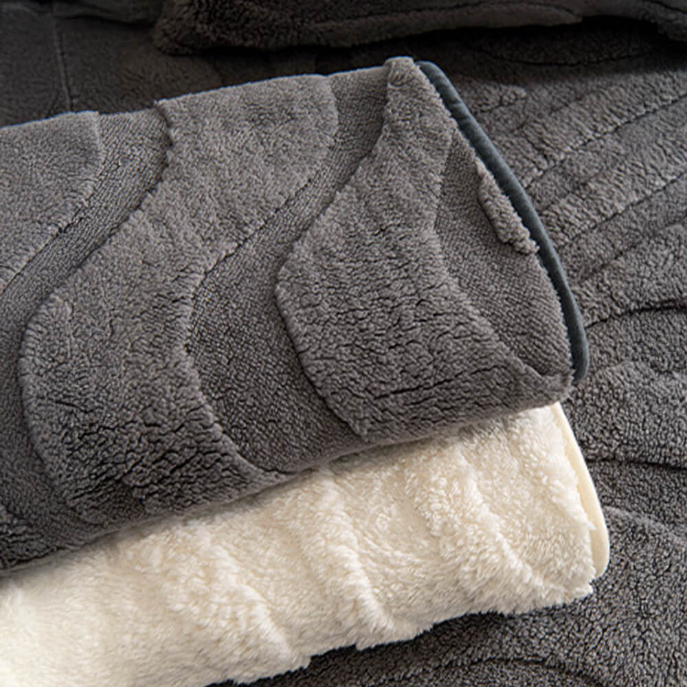 Warm Plush Curved Jacquard Non-Slip Furniture Protector Sofa Cover