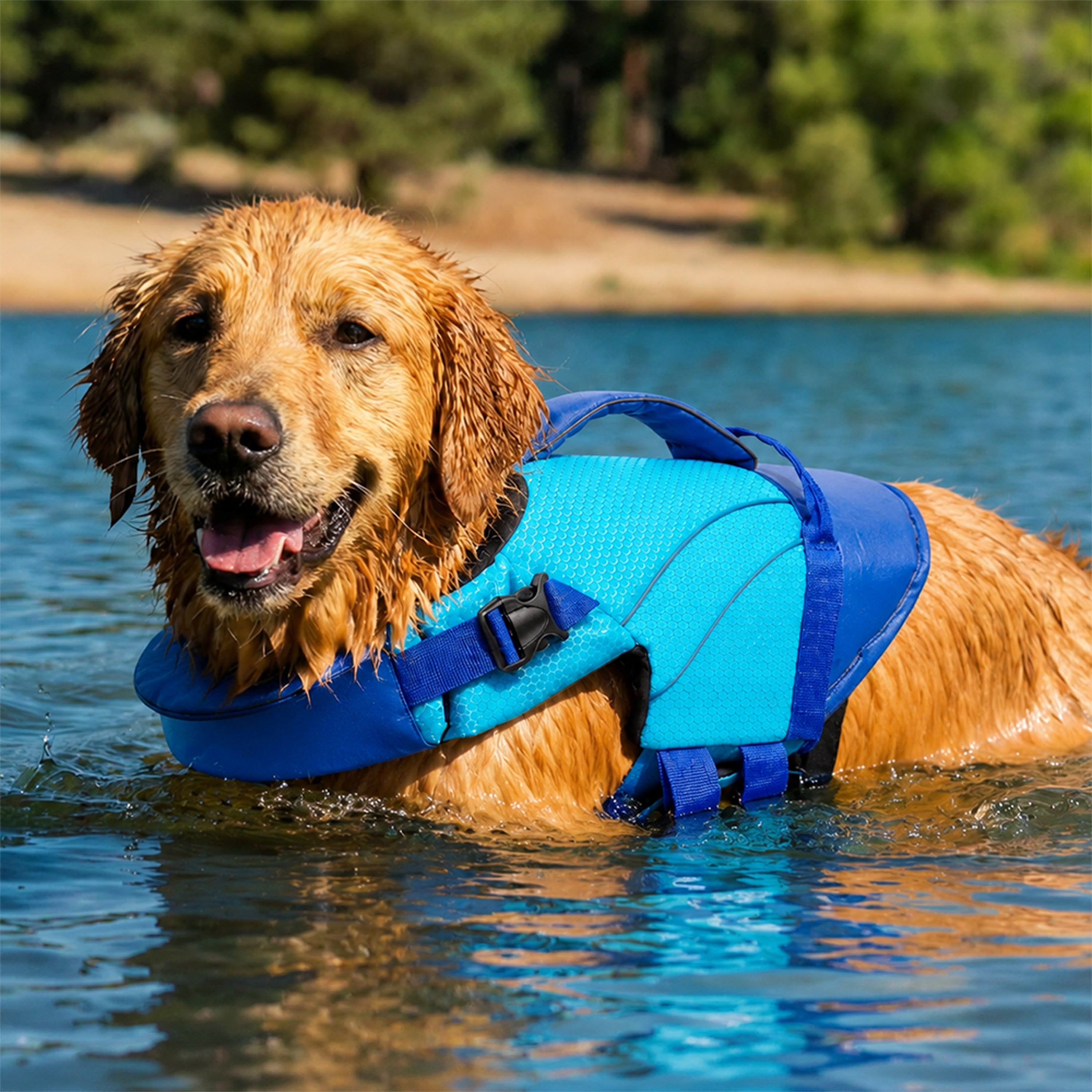 Dog Life Jacket with Detachable Chin Support