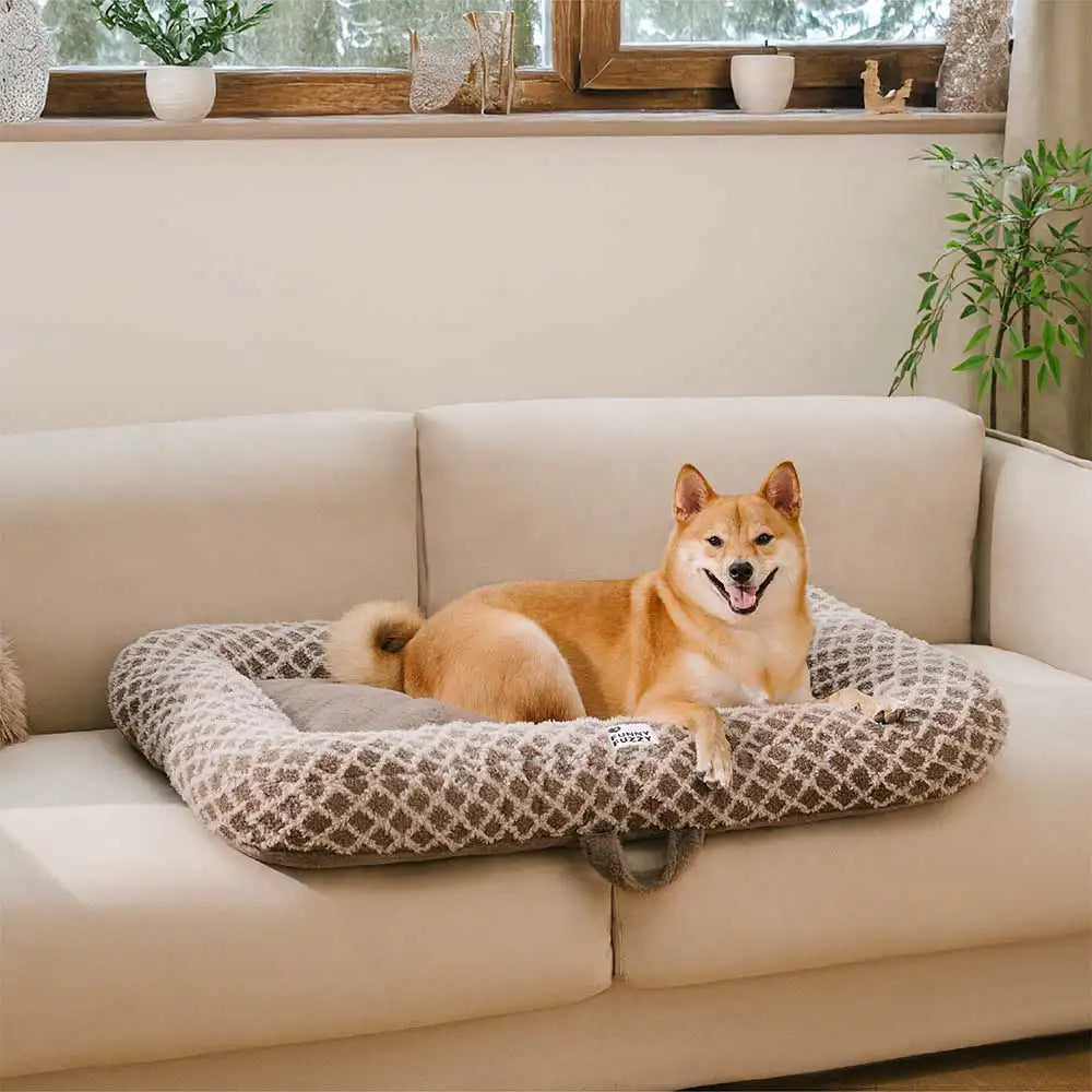 Diamond Plaid Dual-Sided Multi-Use Plush Pet Mat - ComfyEase