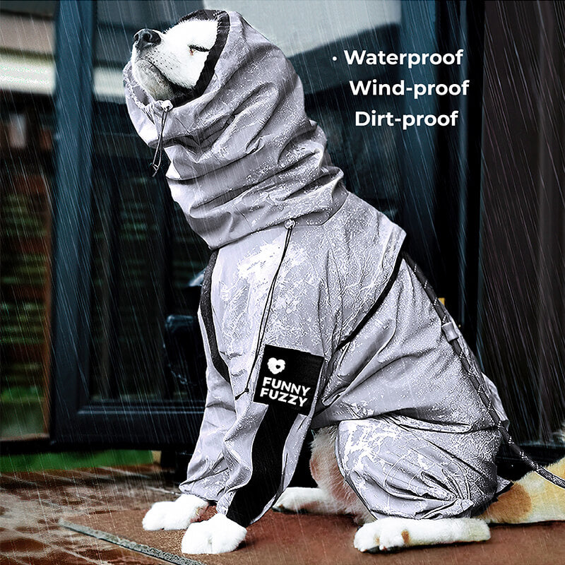 Reflective All-weather Waterproof Space Coat Dog Rain Coat