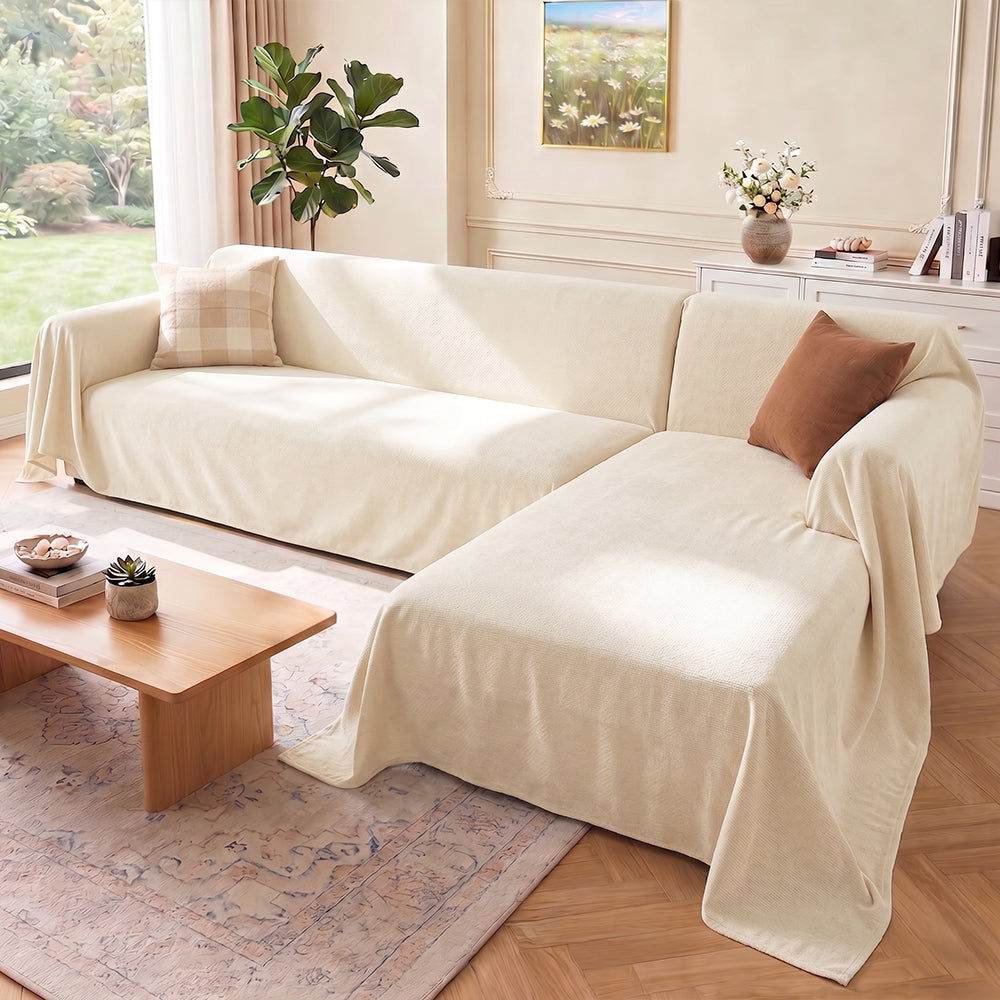 Soft and Waterproof Scratch-Resistant Non-Linting Throw Corner Couch Cover