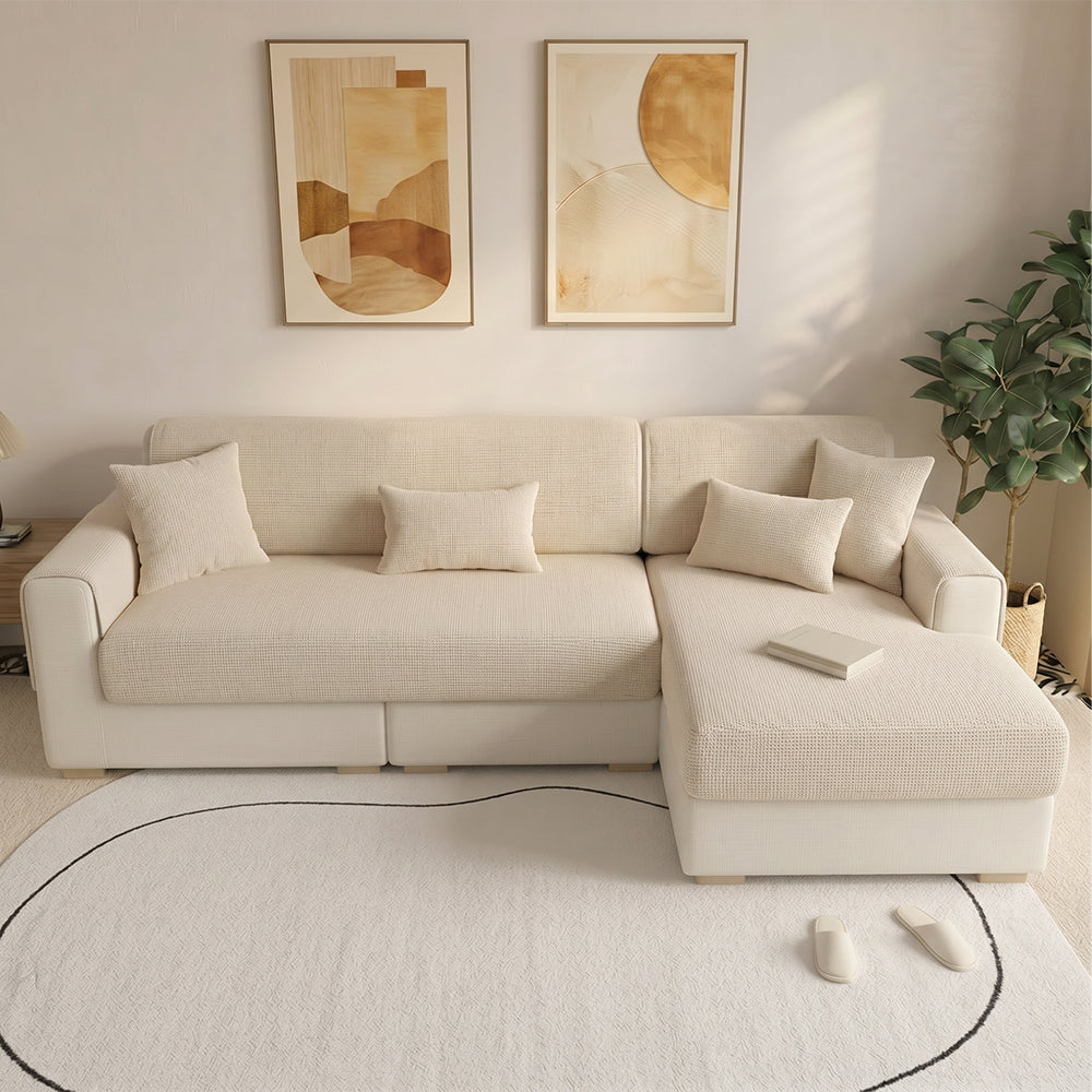 One-Piece Chenille Scratch-Resistant Durable Water-Repellent Stretch Non-Slip Corner Couch Cover