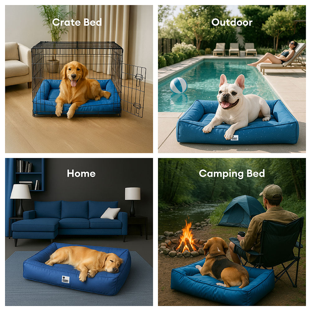 Fully Orthopaedic Surround Support Waterproof Fabric Anti-Anxiety Large Dog Bed