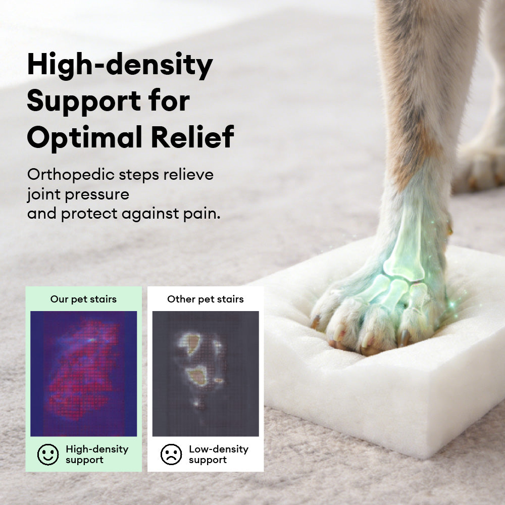 Non-slip All-season Extra Wide Portable Dog Stairs - Retro