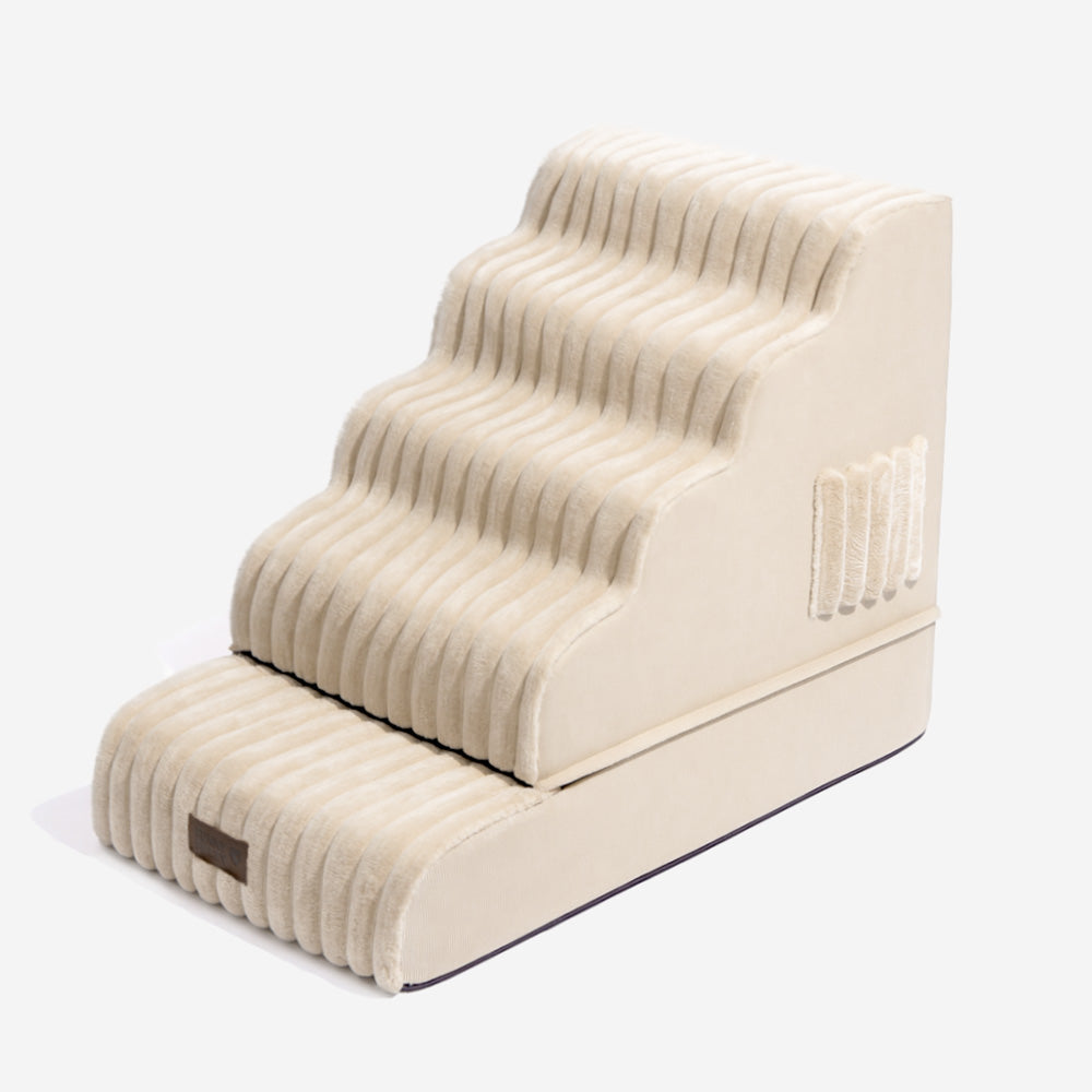 2 in 1 Fluffy Plush Sponge Detachable Pet Step&Bed - CreamyRamp