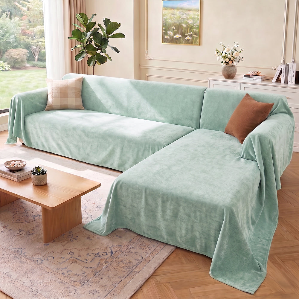Soft and Waterproof Scratch-Resistant Non-Linting Throw Corner Couch Cover