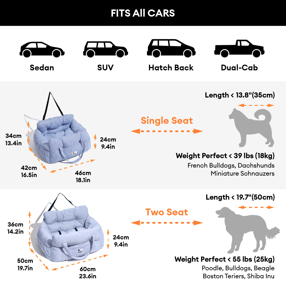 Portable ISOFIX Dog Car Seat Bed