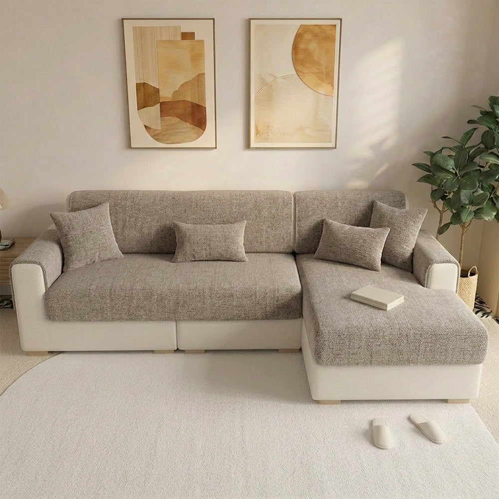 One-Piece Chenille Scratch-Resistant Durable Water-Repellent Stretch Non-Slip Corner Couch Cover