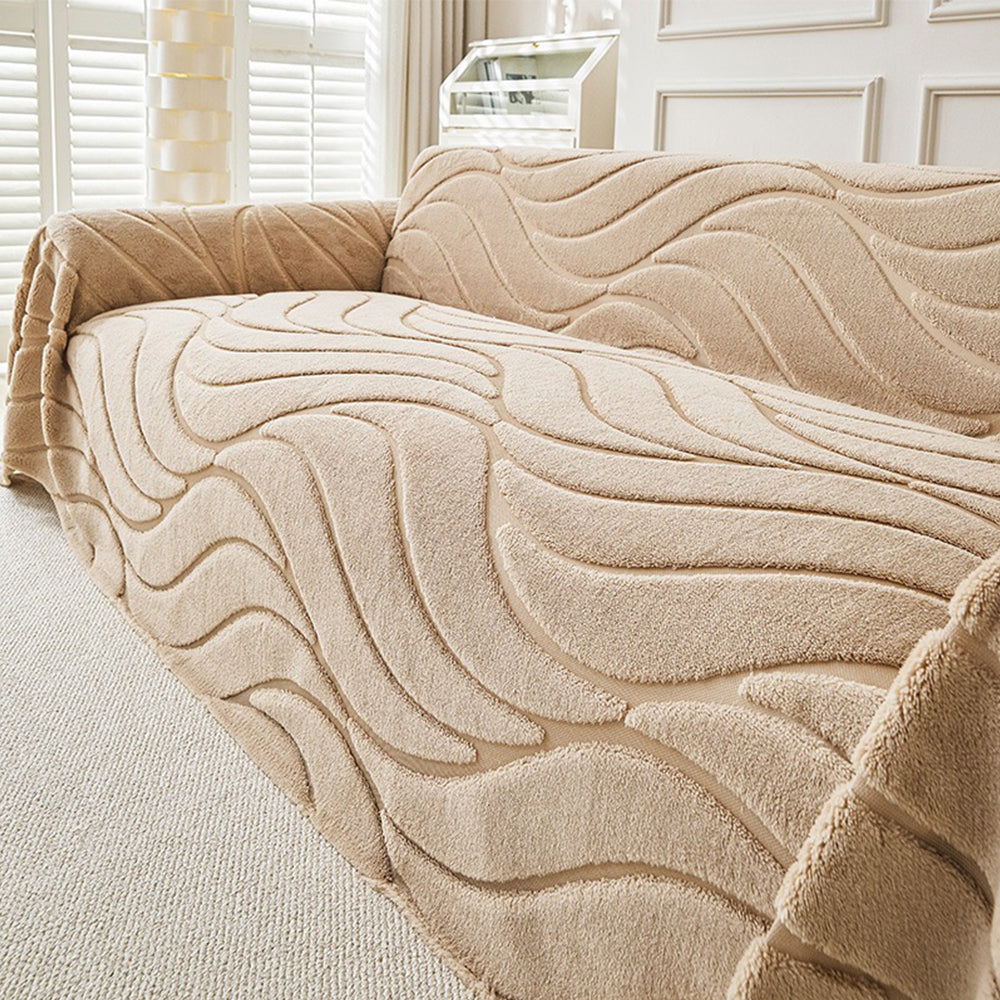 Pet-Friendly Soft Plush Textured Sofa Throw Sofa Cover