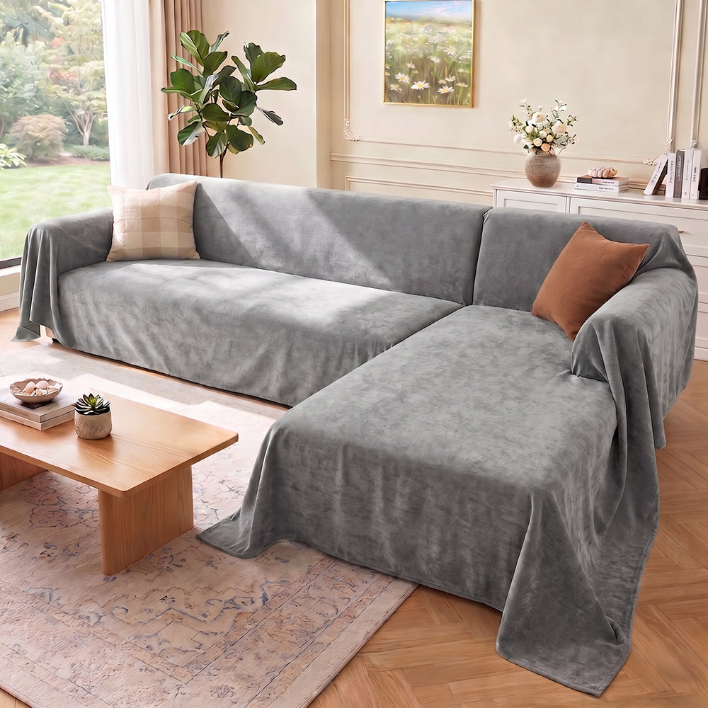 Soft and Waterproof Scratch-Resistant Non-Linting Throw Corner Couch Cover