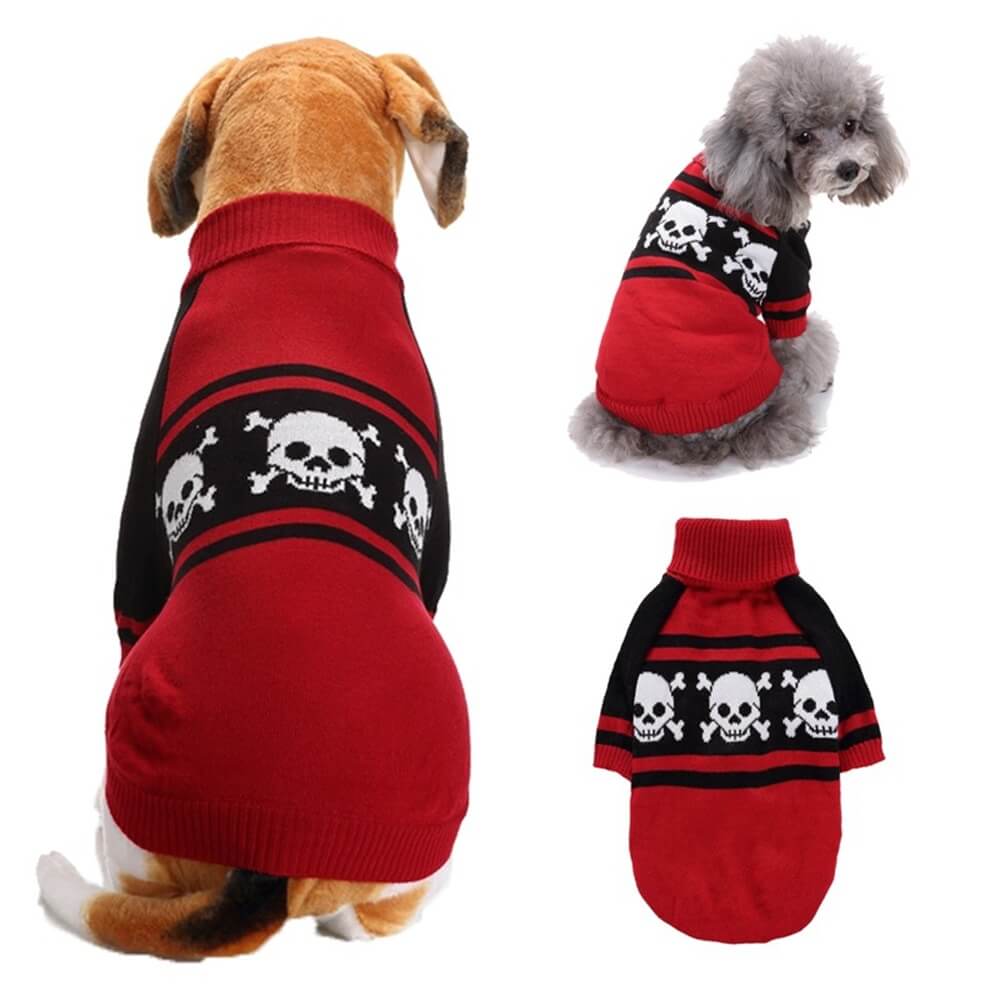 Halloween Pet Sweater | Warm & Cosy Halloween Pattern Dog Clothing